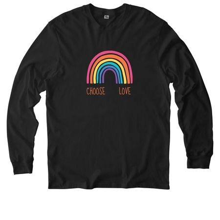 Choose Love, a Deep Black Allmade Organic Cotton Long Sleeve Tee