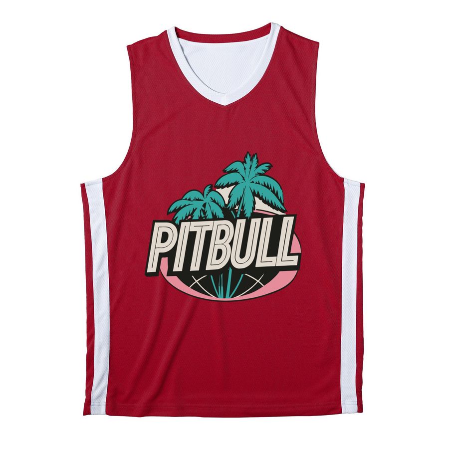 Pitbull Merch MR. Worldwide Graphic Shirt, a Deep Red/ White Reversible Basketball Jersey