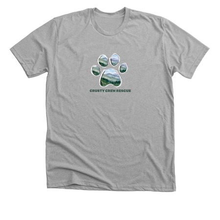 Mountain Paw T-Shirt, a Athletic Heather Premium Unisex Tee