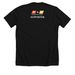 PAQ - Supporter, a Solid Black Blend Premium Unisex Tee (back-view)