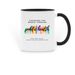 Changing the World Through PH Mug, a Black Two-Tone Ceramic Mug