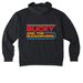 Bucky Logo Hoodies, a Black Reclaimist Pullover Hoodie (back-view)