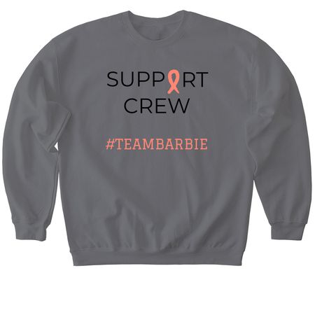 SUPPORT CREW, a Charcoal Softstyle Crewneck Sweatshirt