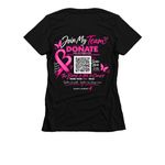 Join My Team, a Black Women's Slim Fit Tee (back-view)