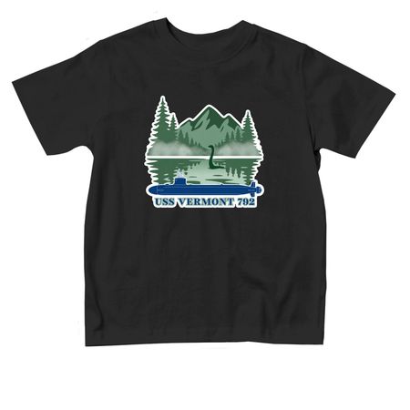 USS Vermont 792 Toddler Shirt, a Black Toddler Tee
