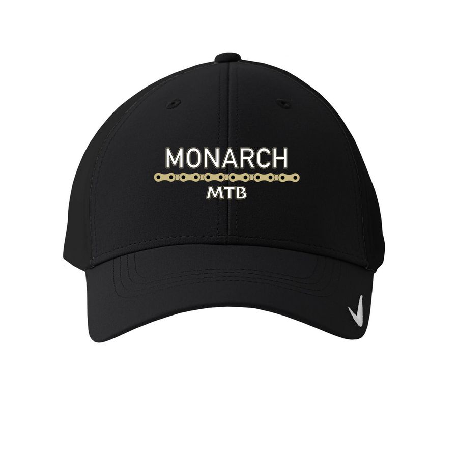 Monarch MTB 2026 Hats, a Black Printed Nike Dri-FIT Legacy Performance Cap