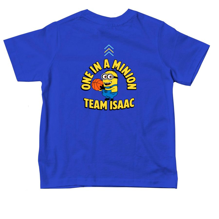 Isaac's Despicable Crew - Toddler Sizes, a Royal Blue Toddler Tee (back-view)