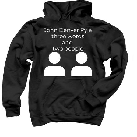 three equals two, a Black Pullover Hoodie
