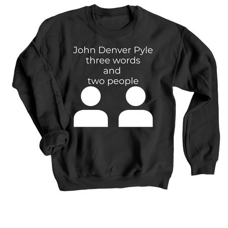 three equals two, a Black Crewneck Sweatshirt