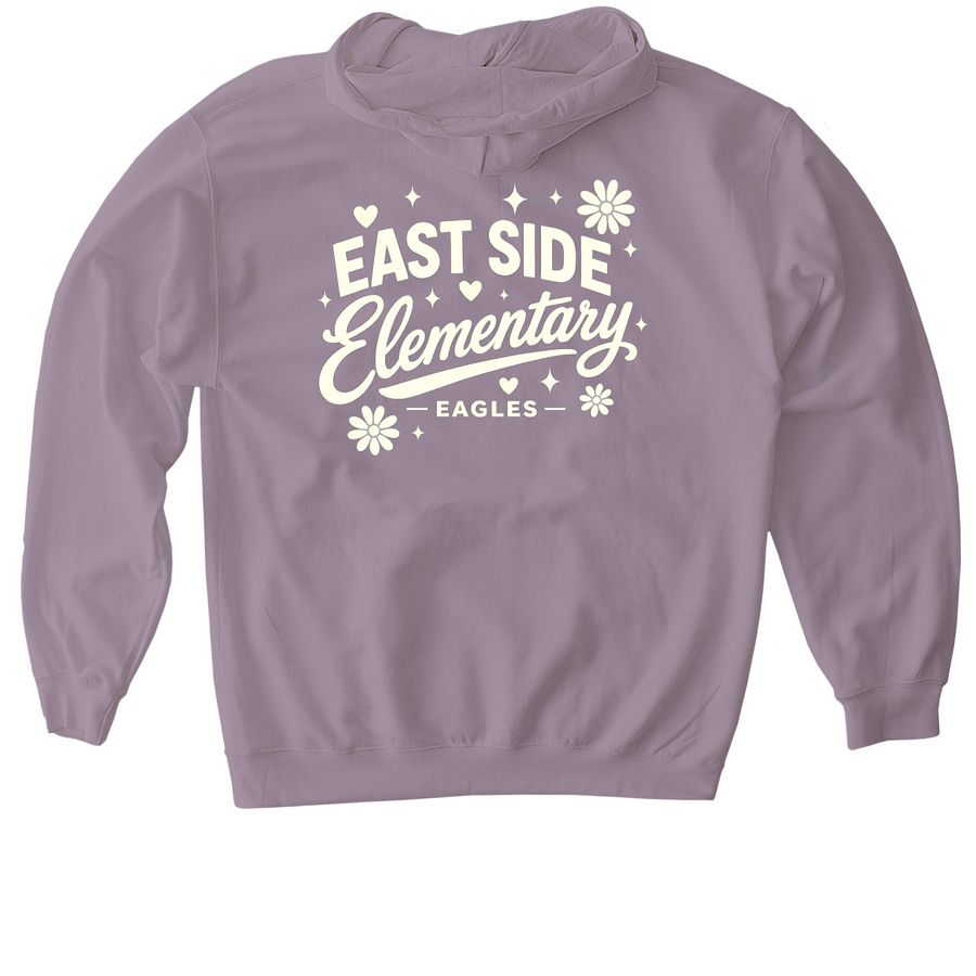 East Side - Flower, a Paragon Gildan Softstyle Pullover Hoodie (back-view)