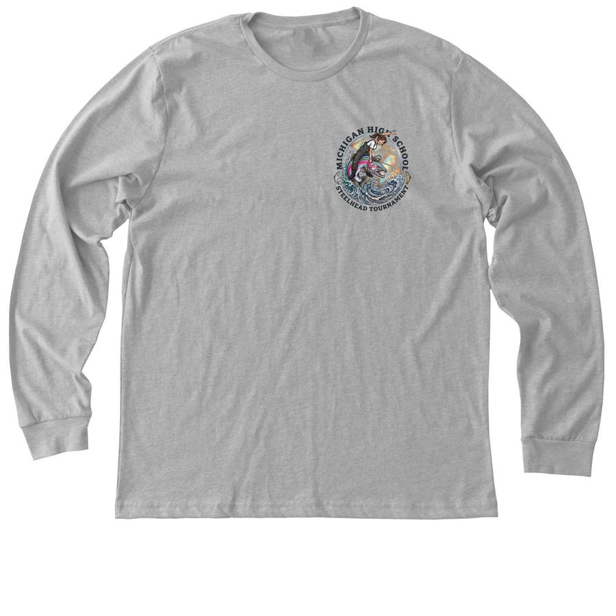 MHSST Logo Front/Back - F, a Athletic Heather Premium Long Sleeve Tee