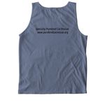 SPCR 2026 Shirts and Sweatshirts, a Blue Jean Comfort Colors Tank Top (back-view)
