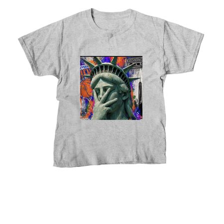 State of liberty throwing 3s for win the Ship, a Sport Grey Youth Unisex Tee