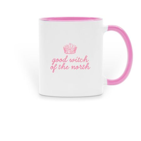 wicked good glinda mug, a Pink Two-Tone Ceramic Mug