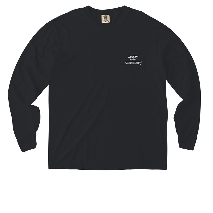 Moon Joy, a Black Comfort Colors Long Sleeve Pocket Tee