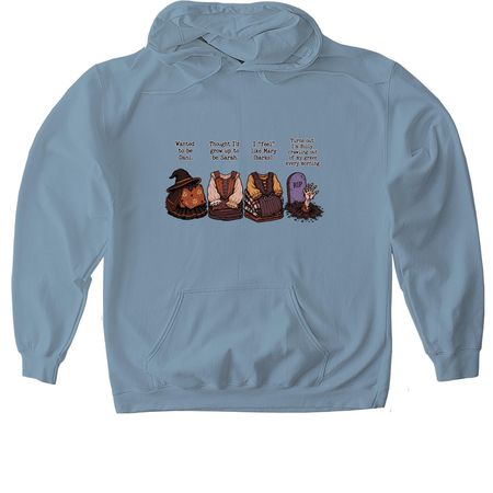 Spooky season hoodie, a Stone Blue Gildan Softstyle Pullover Hoodie