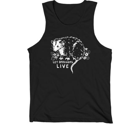 Let Opossums Live, a Black Premium Cotton Tank