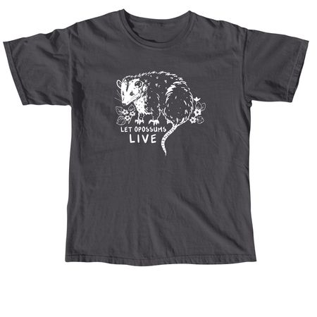 Let Opossums Live, a Graphite Comfort Colors Unisex Tee