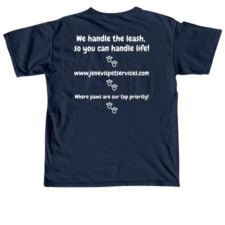 Cotton Tops White Print (3/9), a True Navy Comfort Colors Unisex Tee (back-view)