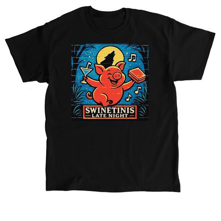Swinetinis late Night Tee, a Black Classic Unisex Tee