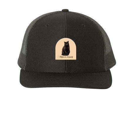 Flynn's Logo Hats, a Black Printed Snapback Trucker Cap