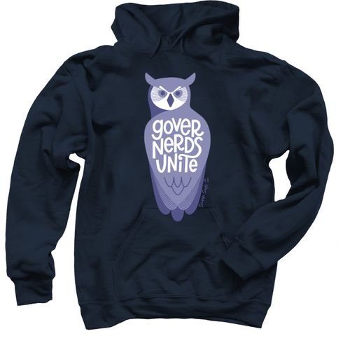 Governerds Unite Owl (Purple) Navy Hoodie