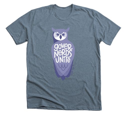 Governerds Unite Owl (Purple) Indigo Premium Tee