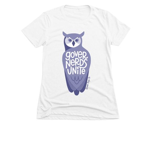 Governerds Unite Owl (Purple) Women's Slim Fit Tee