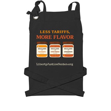 slaying tariffs one statute at a time, a Black Cotton Canvas Pocket Apron