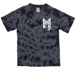 The LITTLE BOOTS Collection, a Black Youth Crystal Tie Dye Tee (back-view)