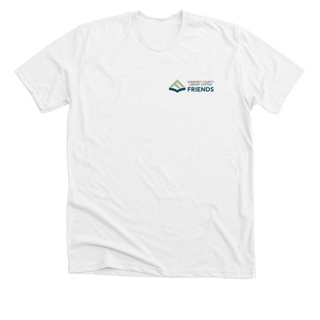 Every Great Library Has Good Friends, a Solid White Blend Premium Unisex Tee