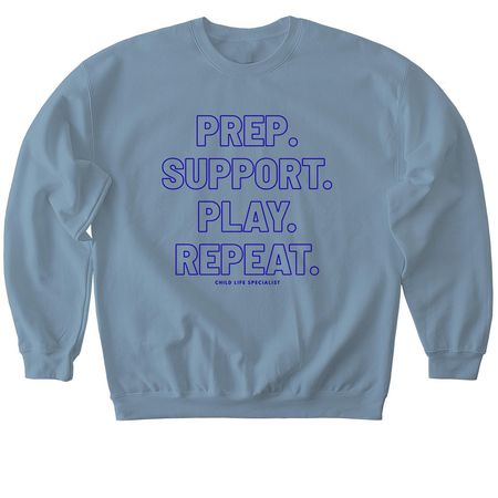 GLACLP Child Life, a Stone Blue Softstyle Crewneck Sweatshirt