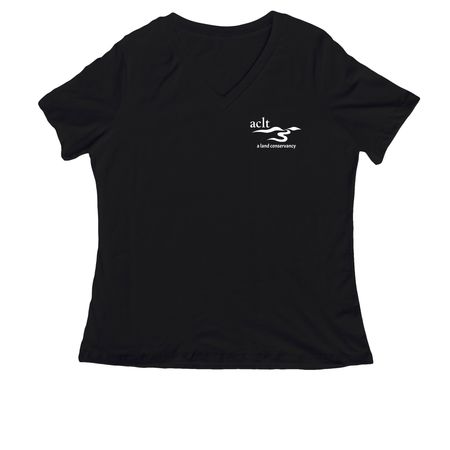 ACLT 2026 PCC-White Logo, a Black Women's Relaxed V-Neck Tee