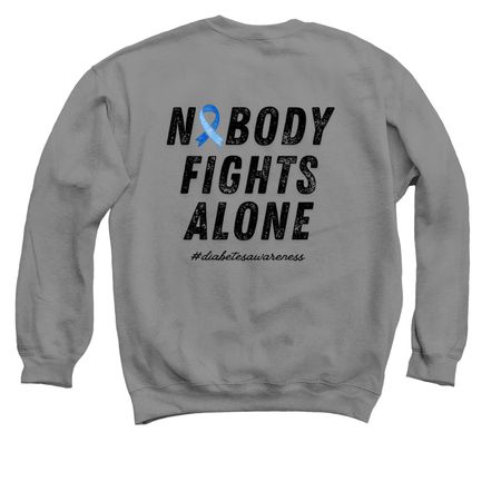 Nobody Fights Alone Collection, a Charcoal Crewneck Sweatshirt