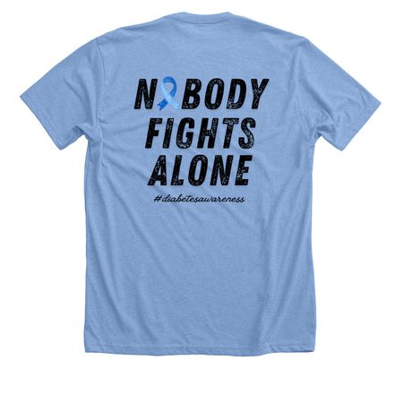 Nobody Fights Alone Collection, a Heather Carolina Blue Premium Unisex Tee