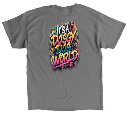 DogWorld, a Charcoal Classic Unisex Tee