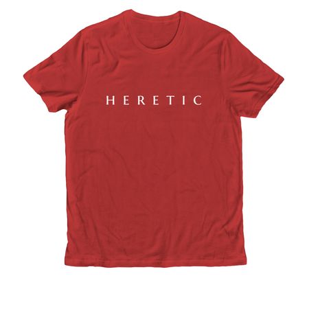 HERETIC, a Revolution Red Allmade Organic Cotton Unisex Tee