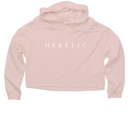 HERETIC, a Blush Women?s Lightweight Cropped Hoodie