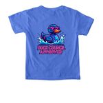 2026 Undefeated Limited Edition Apparel, a Flo Blue Comfort Colors Youth Tee (back-view)