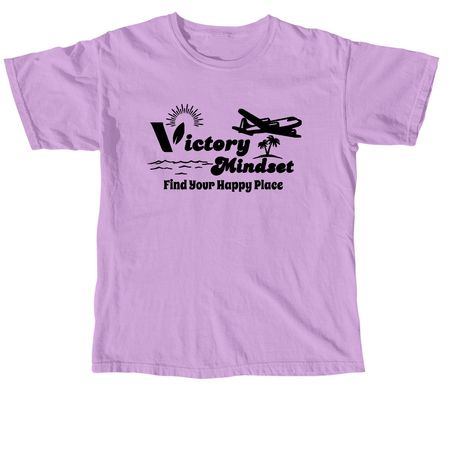 Happy Place Found, a Neon Violet Comfort Colors Unisex Tee