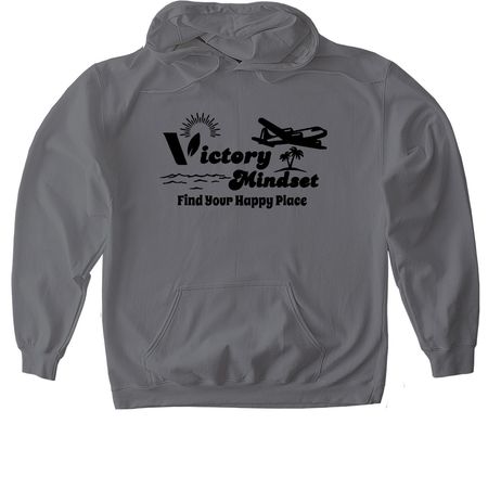 Happy Place Found, a Charcoal Gildan Softstyle Pullover Hoodie
