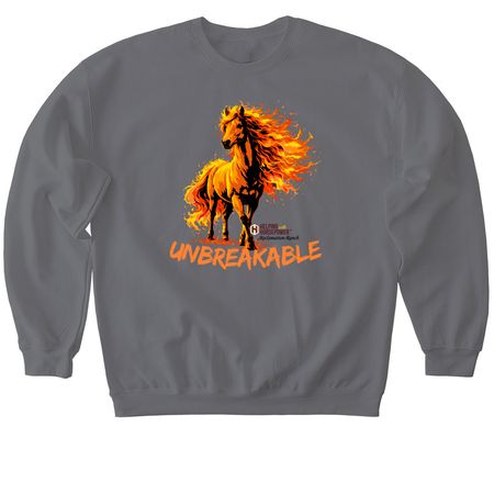 UNBREAKABLE, a Charcoal Softstyle Crewneck Sweatshirt
