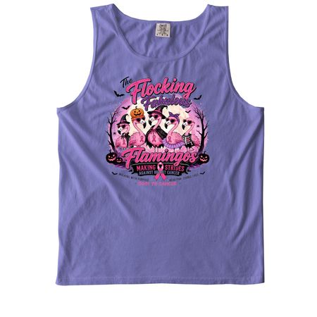 Christy's Flocking Fabulous Flamingos&nbsp;, a Violet Comfort Colors Tank Top