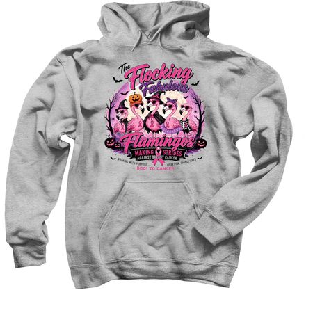 Christy's Flocking Fabulous Flamingos&nbsp;, a Sport Grey Pullover Hoodie