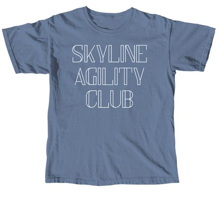 Skyline Agility Club, a Blue Jean Comfort Colors Unisex Tee