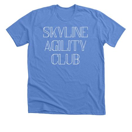 Skyline Agility Club, a Heather Columbia Blue Premium Unisex Tee
