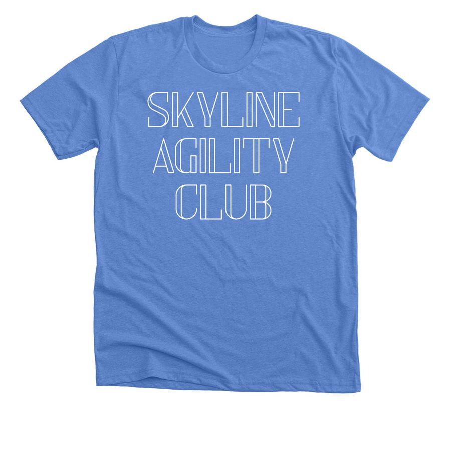 Skyline Agility Club, a Heather Columbia Blue Premium Unisex Tee