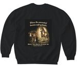Unforgettable Tshirt Drive&nbsp;, a Black Softstyle Crewneck Sweatshirt (back-view)