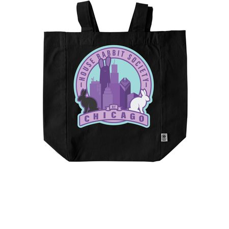 HRS Chicago Logo Tote, a Black Recycled Cotton Tote Bag