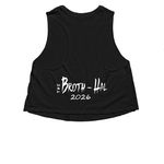 Bagagwa (The Broth-Hal 2026), a Solid Black Blend Women?s Cropped Racerback Tank (back-view)